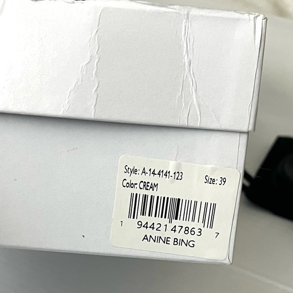 ANINE BING Britt logo embroidered slides - Picture 8 of 8